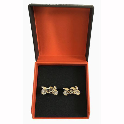 Picture of SILVER-PLATED MOTORBIKE CUFFLINKS